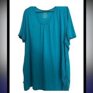 NWOT Faded Glory teal blue Short Sleeve Tee size 3x (22-24w) ✨💫